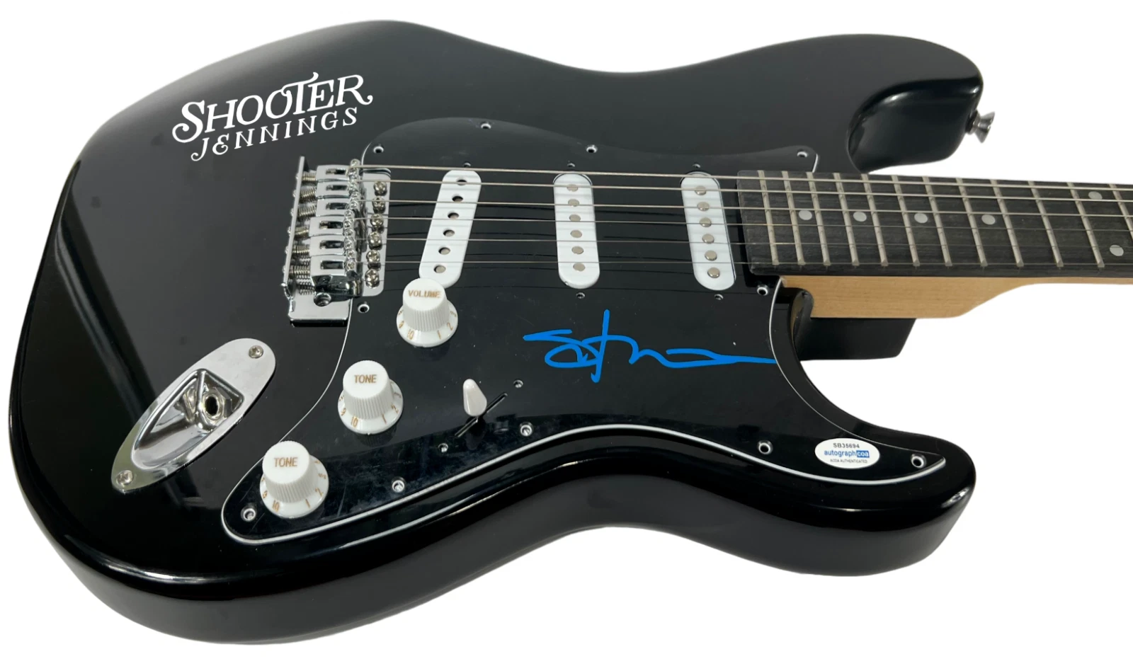 Shooter Jennings Signed Autograph Electric Guitar Waylon Son Yelawolf ACOA COA