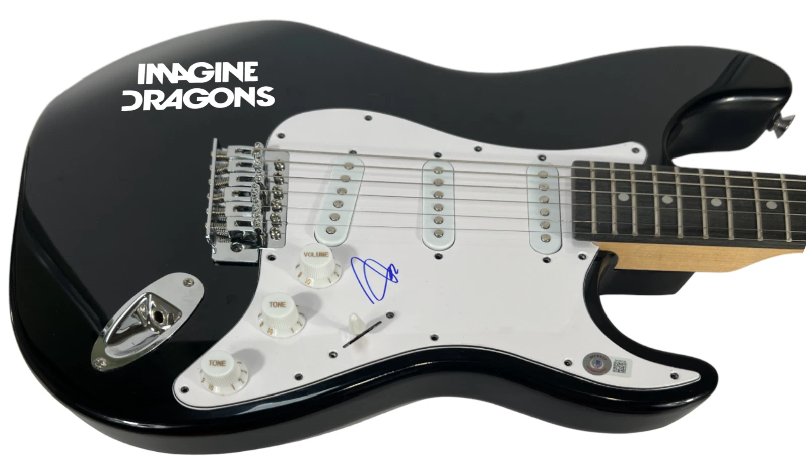 Dan Reynolds IMAGINE DRAGONS Signed Autograph Electric Guitar Singer Beckett COA