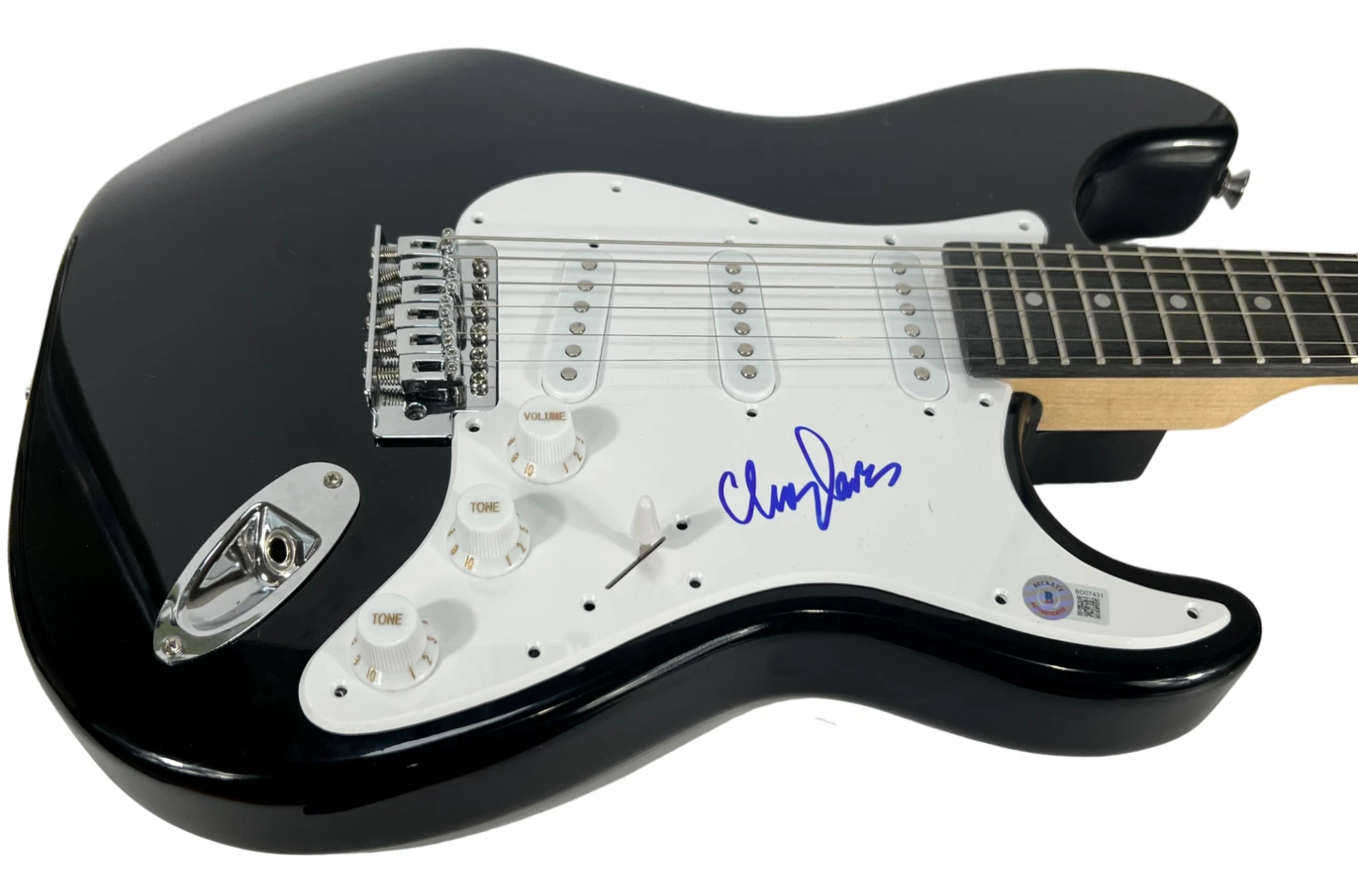 Clive Davis Signed Autograph Electric Guitar Whitney Houston Music Producer BAS