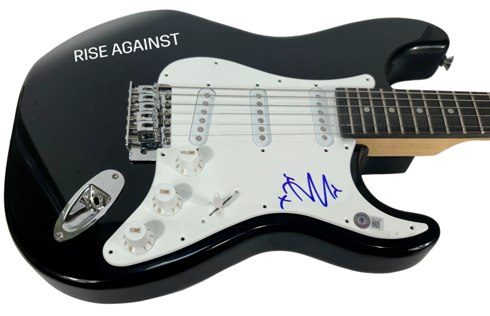 Tim McIlrath RISE AGAINST Signed Autograph Electric Guitar Singer Beckett COA