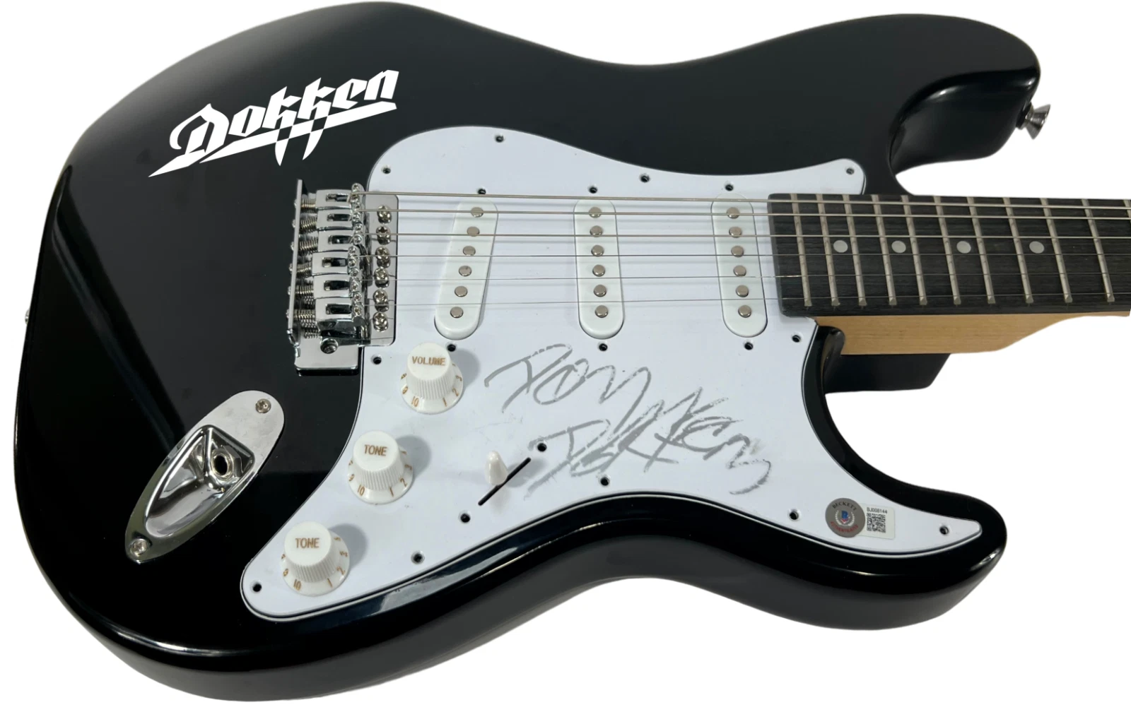 Don Dokken Signed Autograph Electric Guitar DOKKEN Heavy Metal Band Beckett COA