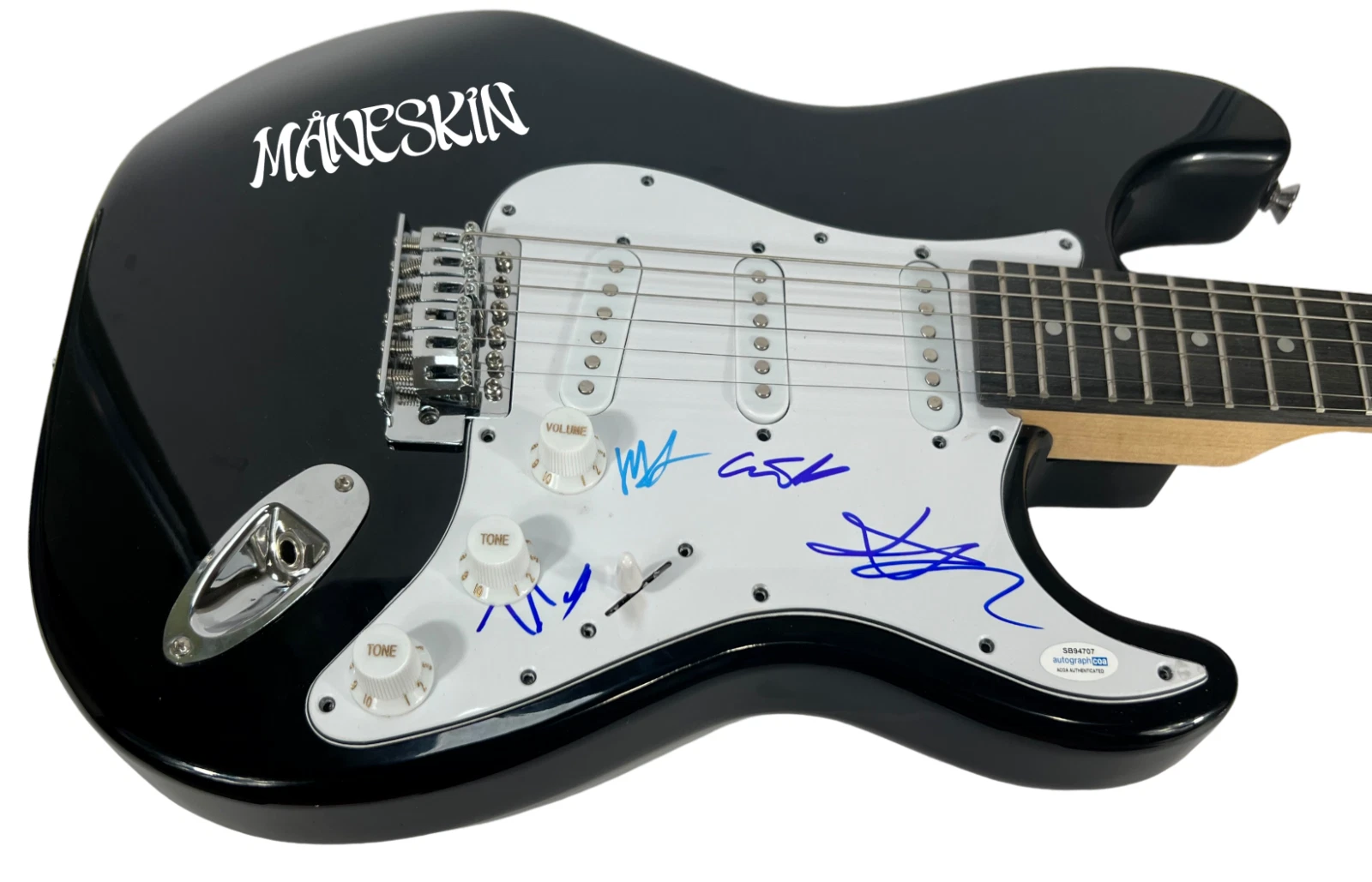 MANESKIN Signed Autograph Electric Guitar Damiano David x4 Full Band ACOA COA