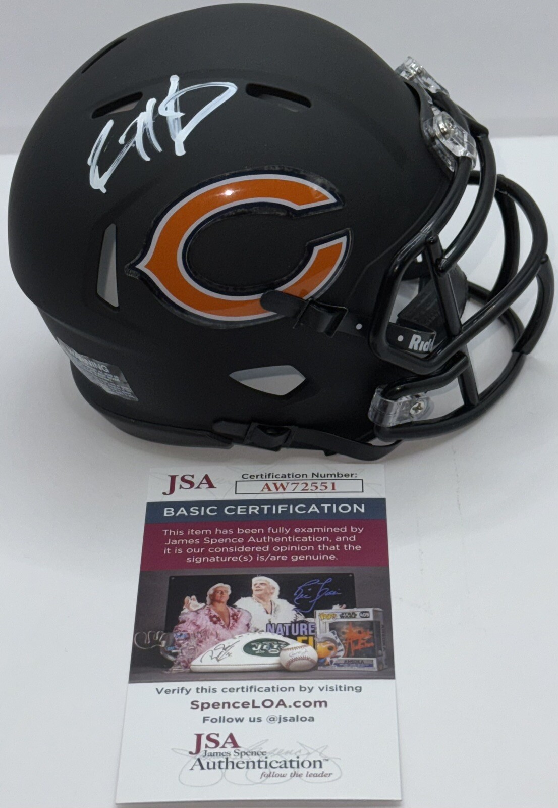 Devin Hester Signed Autographed Chicago Bears Black Mini Helmet JSA COA