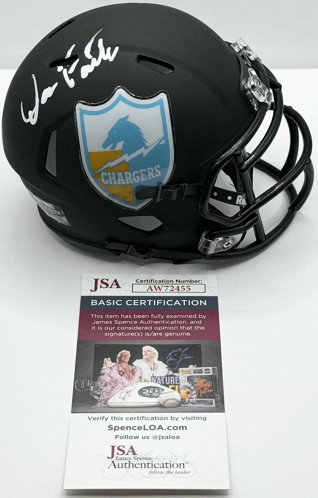 Dan Fouts Signed Autographed San Diego Chargers Mini Helmet JSA COA