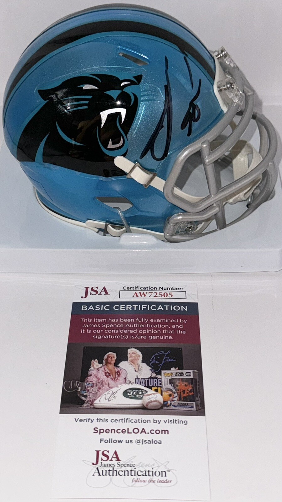 Julius Peppers Signed Autographed Carolina Panthers Flash Mini Helmet JSA COA