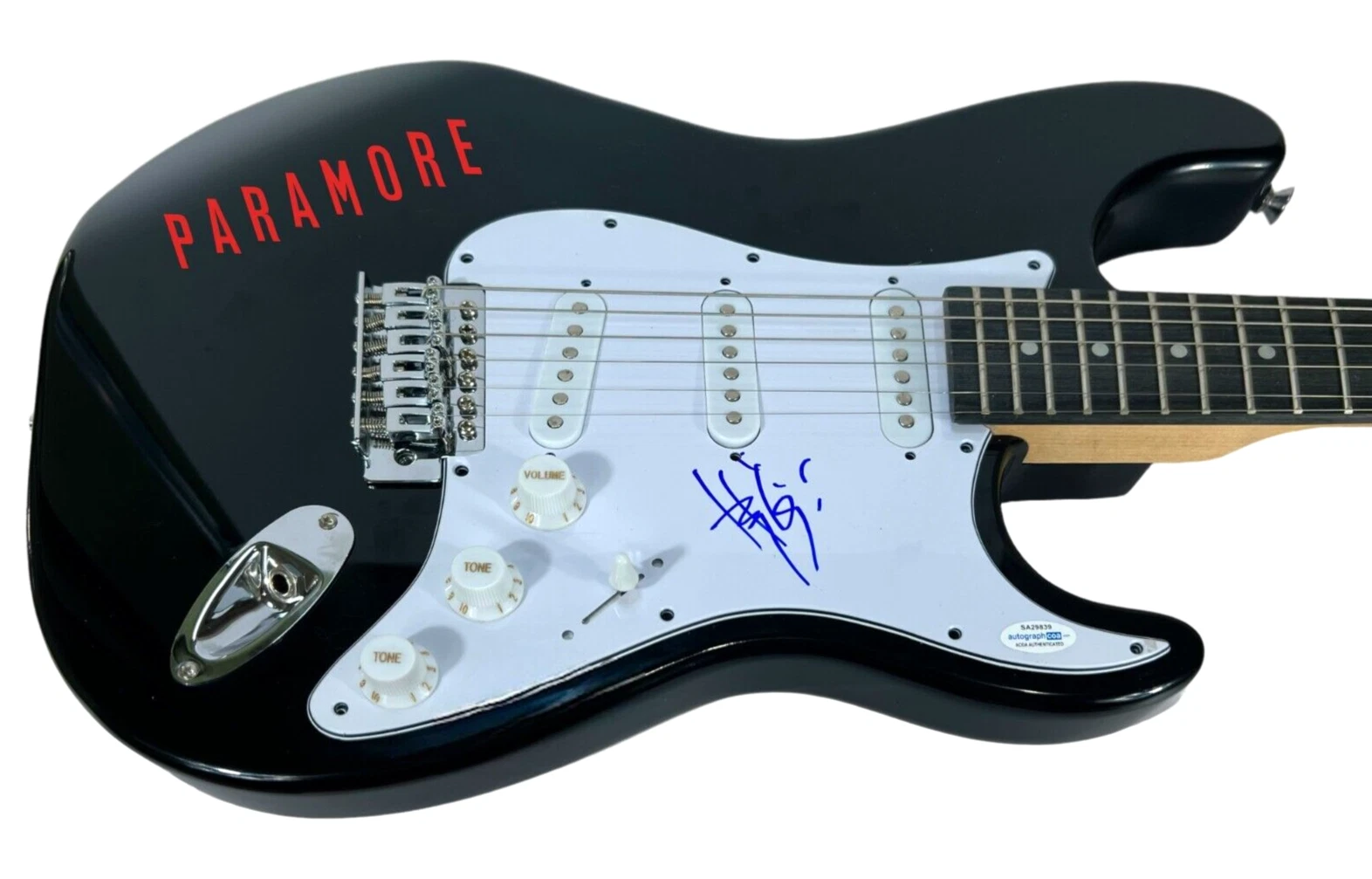 Hayley Williams Paramore Signed Autograph Electric Guitar Band Singer ACOA COA