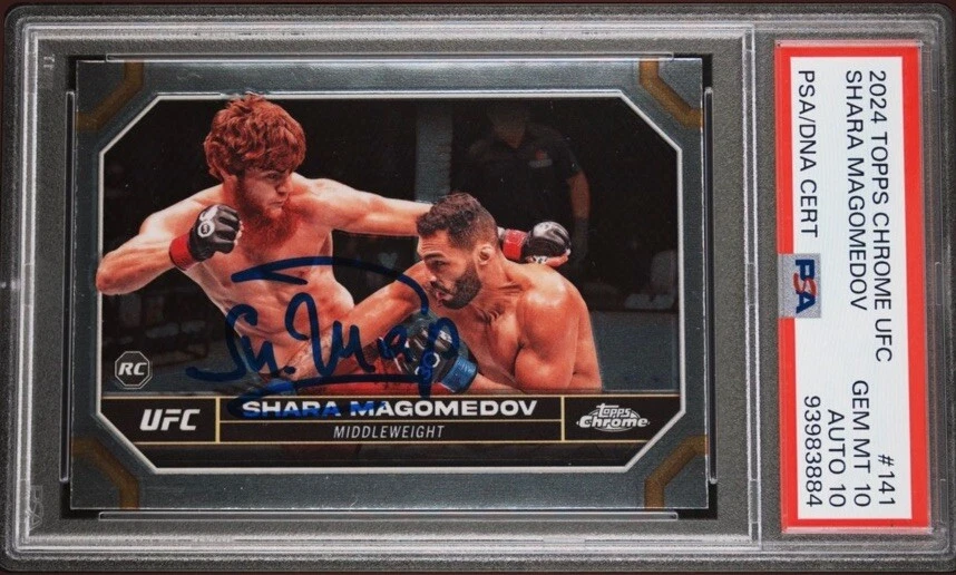 2024 Topps Chrome UFC #141 Shara Magomedov Rookie Auto Psa GEM MINT 10/10 RC