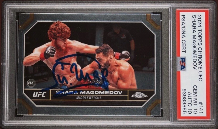 2024 Topps Chrome UFC #141 Shara Magomedov Rookie Auto Psa GEM MINT 10/10 RC