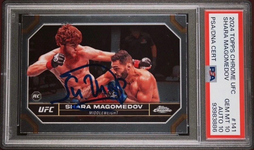 2024 Topps Chrome UFC #141 Shara Magomedov Rookie Auto Psa GEM MINT 10/10 RC
