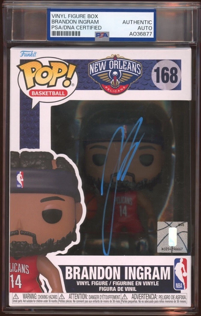 Brandon Ingram Signed NBA Funko Pop Auto #168 Psa/Dna Encapsulated Pelicans