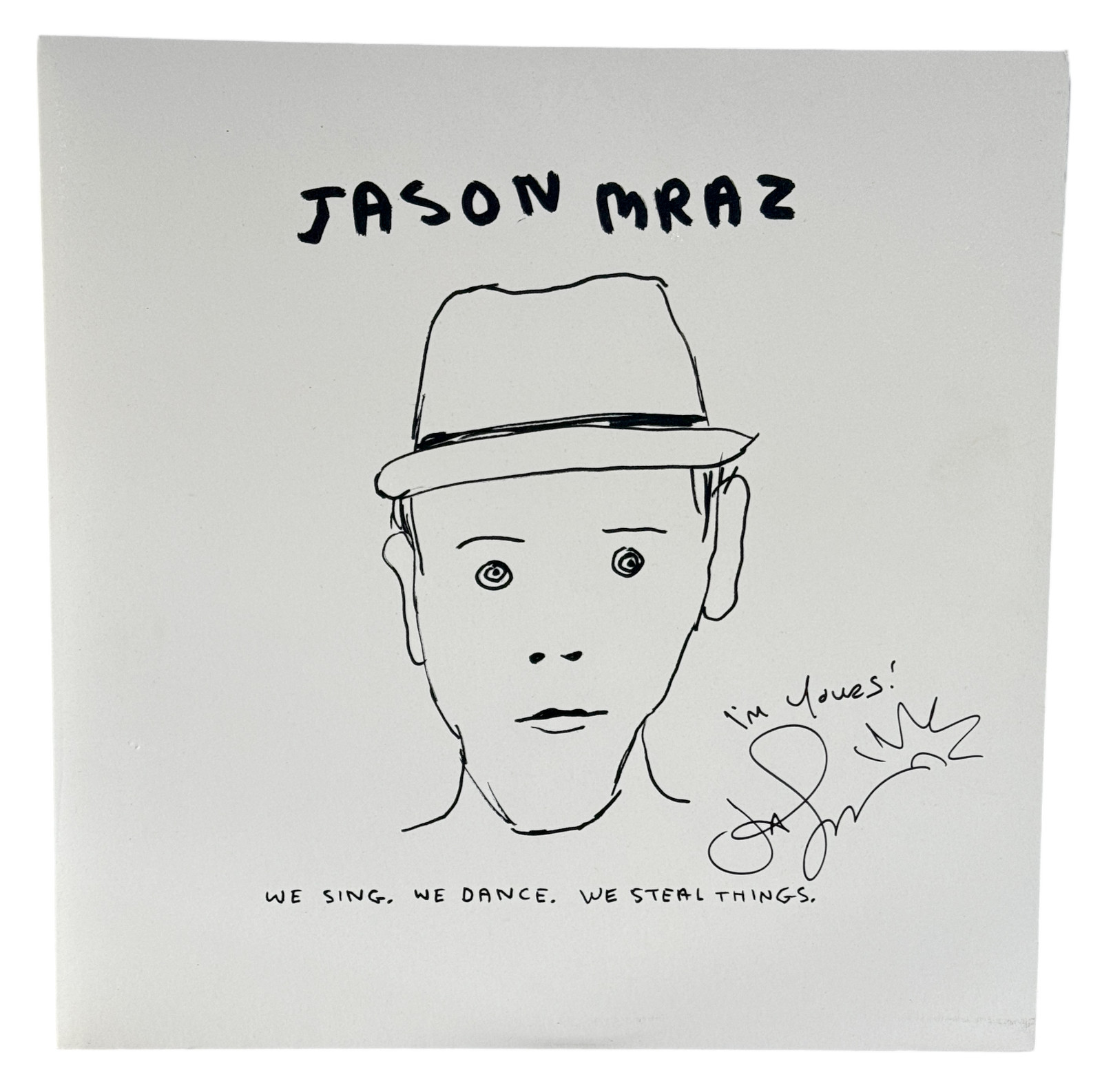 Jason Mraz Signed We Sing We Dance We Steal Things Vinyl Record Autograph BAS