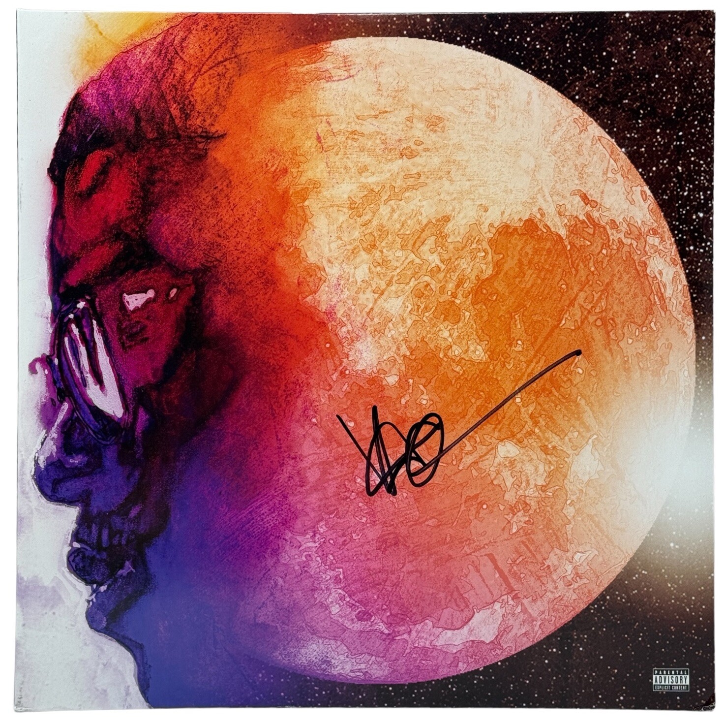 Kid Cudi Signed Autograph MAN ON THE MOON THE END OF DAY Vinyl Album LP BAS COA