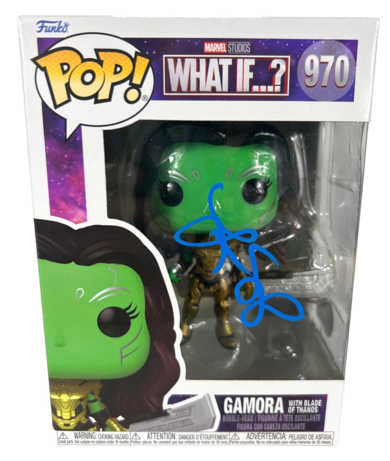 ZOE SALDANA SIGNED GUARDIANS OF THE GALAXY GAMORA FUNKO POP MARVEL AUTOGRAPH BAS COLLECTIBLE MEMORABILIA