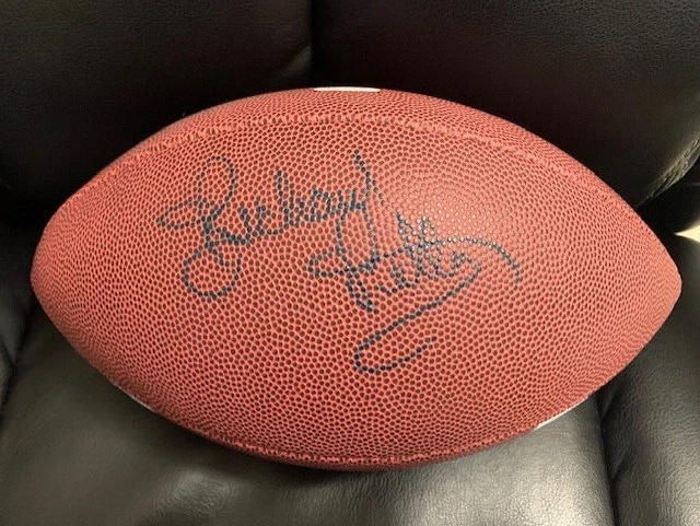 RICHARD PETTY AUTOGRAPHED FULL SIZE FOOTBALL     RARE      NASCAR LEGEND     JSA