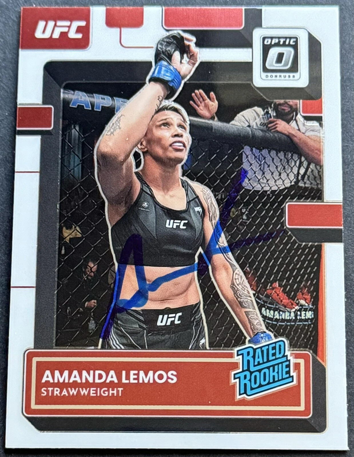 Amanda Lemos Signed 2023 Donruss Optic UFC Rookie Card Beckett COA