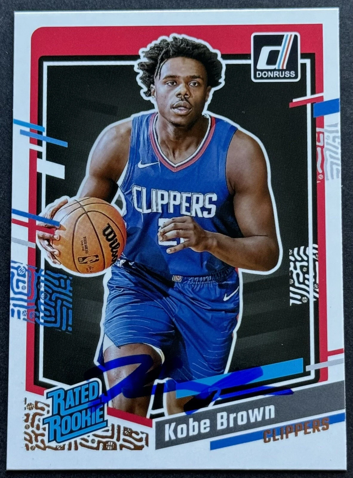 Kobe Brown Signed Auto 2023-2024 Donruss Rookie Card Beckett COA Clippers
