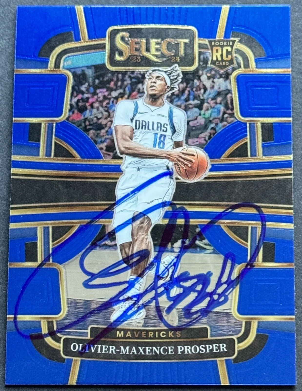 Olivier- Maxence Prosper Signed 2023-2024 Select Rookie Card Mavericks Beckett