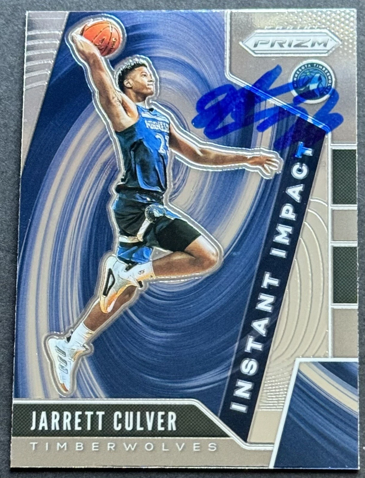 Jarrett Culver Signed Auto 2019-2020 Prizm Instant Impact Rookie Card Beckett