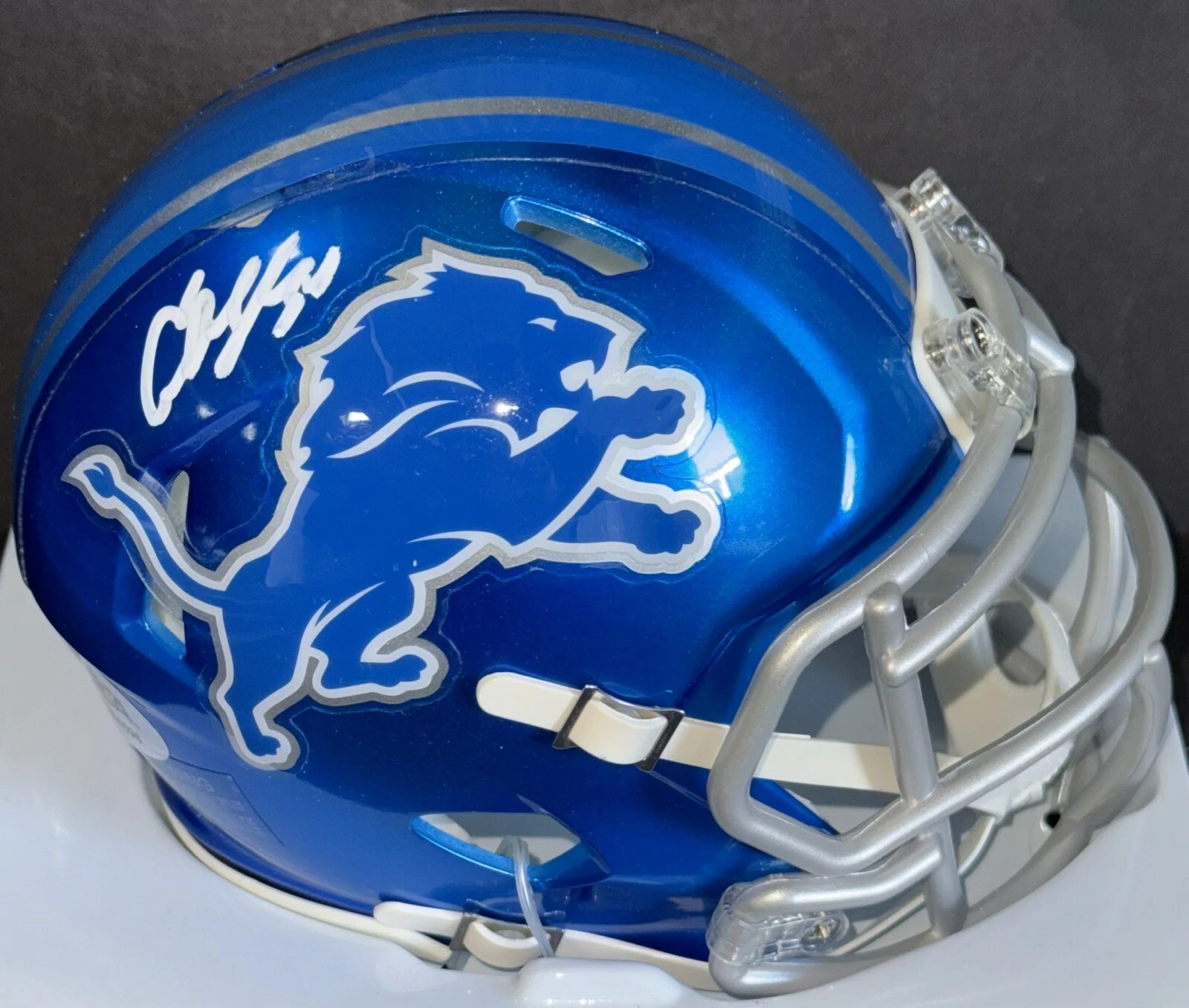 Chris Spielman Signed Autographed Detroit Lions Flash Mini Helmet PSA/DNA