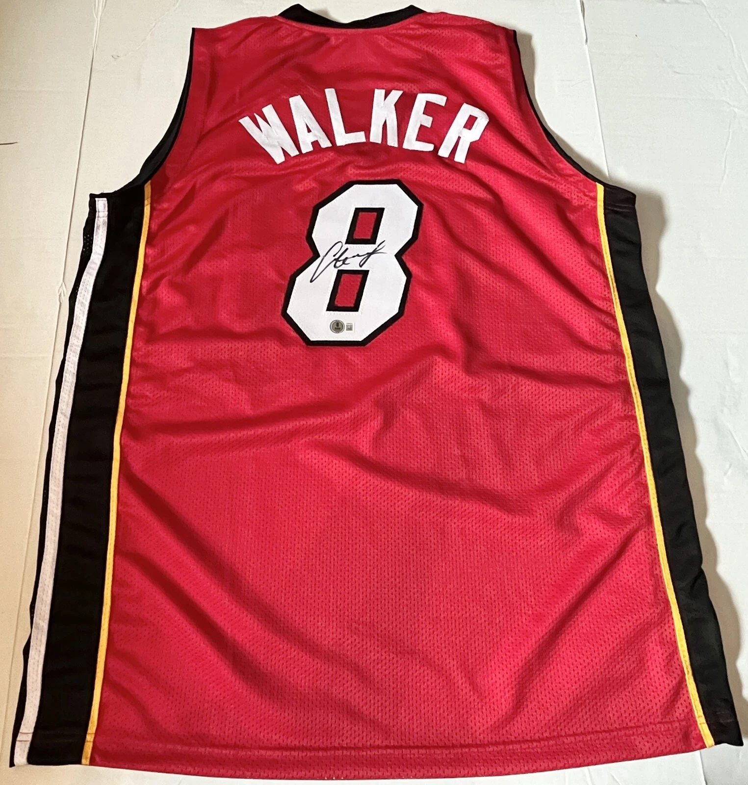 Antoine Walker Miami Heat signed Custom jersey autographed Beckett Witnessed
