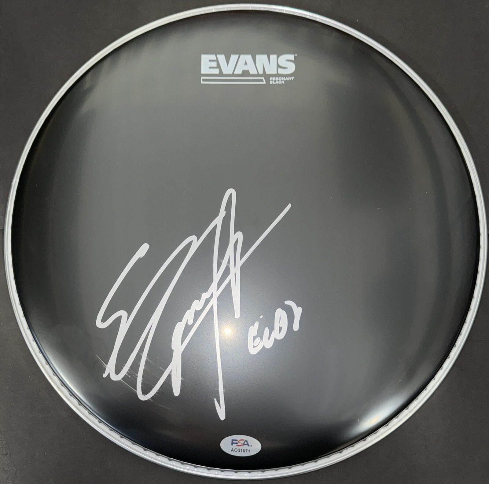 Eloy Casagrande Signed Autographed Slipknot 12” Inch Black Drumhead PSA/DNA COA