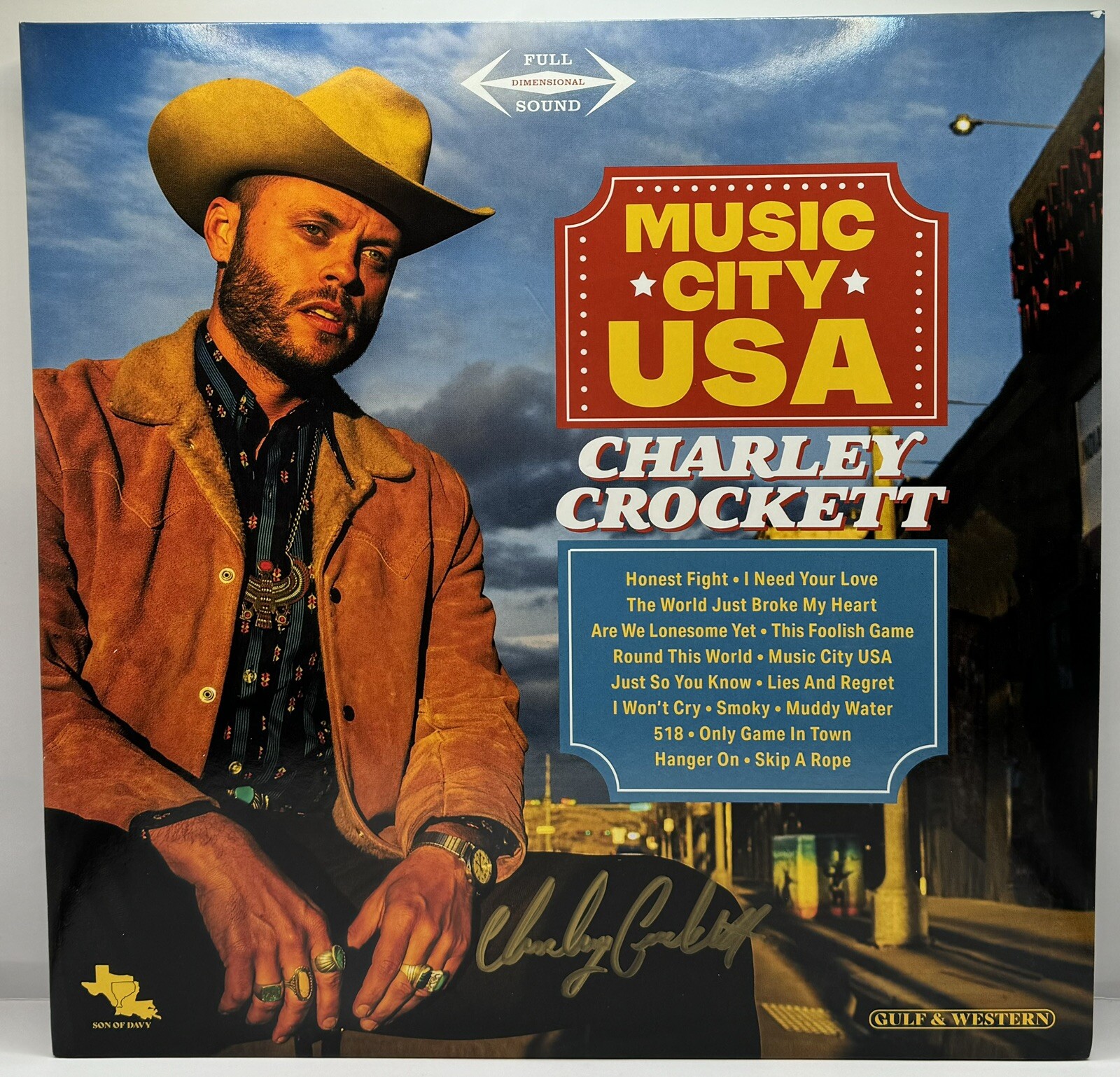 Charley Crockett Signed Autographed Music City USA Vinyl Record JSA COA