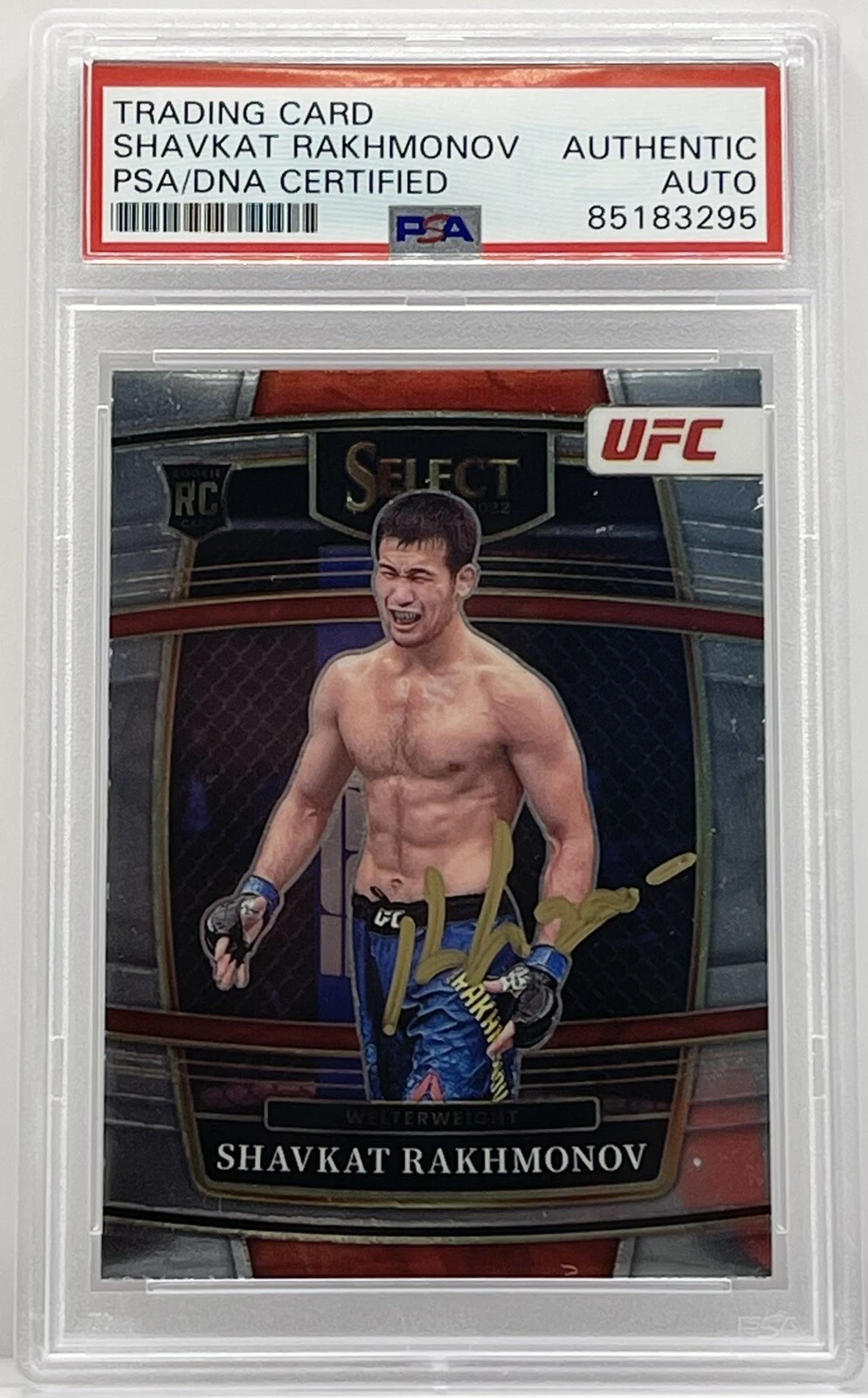 Shavkat Rakhmonov Signed 2022 Select Rookie Card PSA/DNA Slabbed UFC