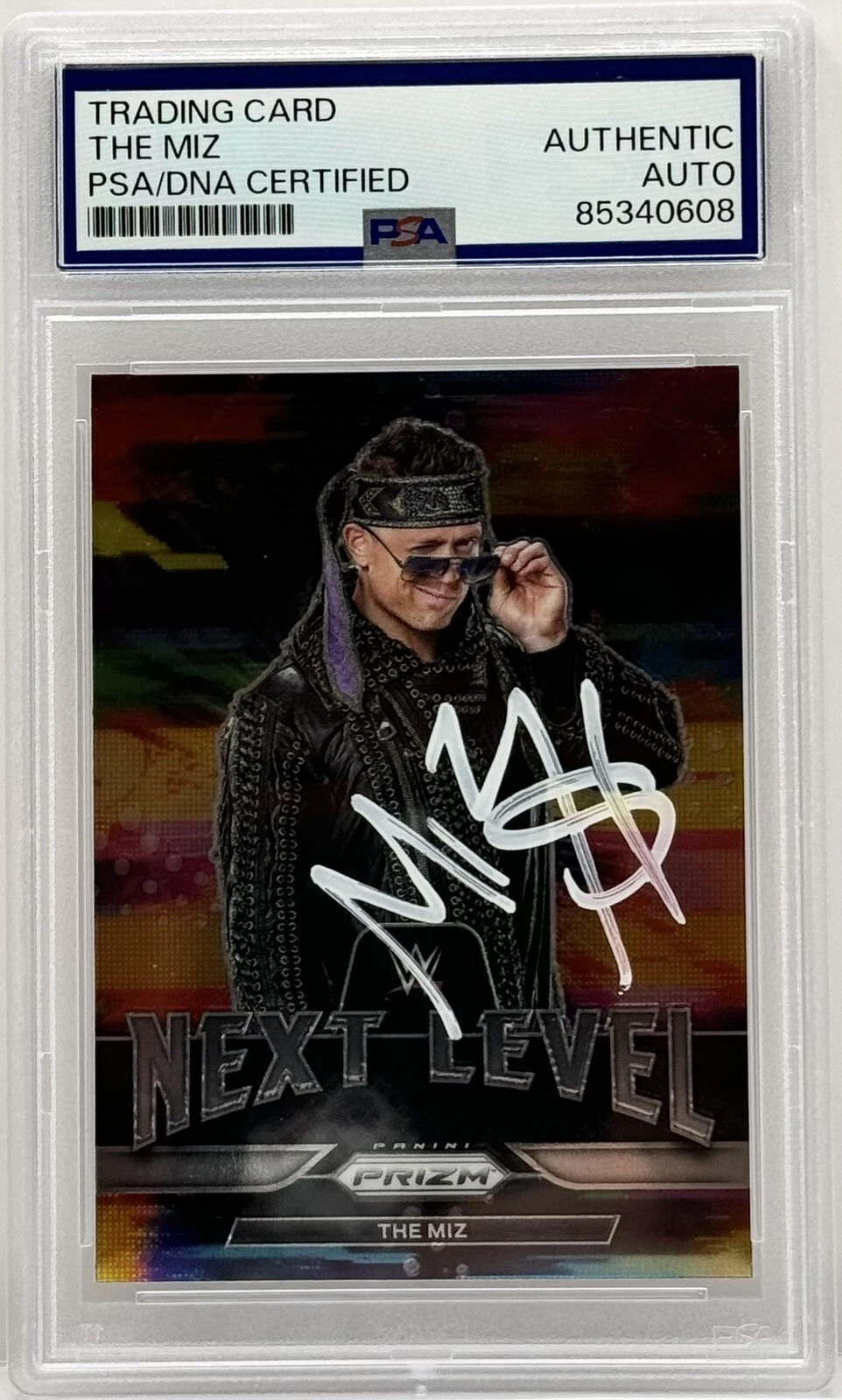 The Miz Signed Auto 2022 Prizm Next Level WWE Card PSA/DNA Slabbed Awesome