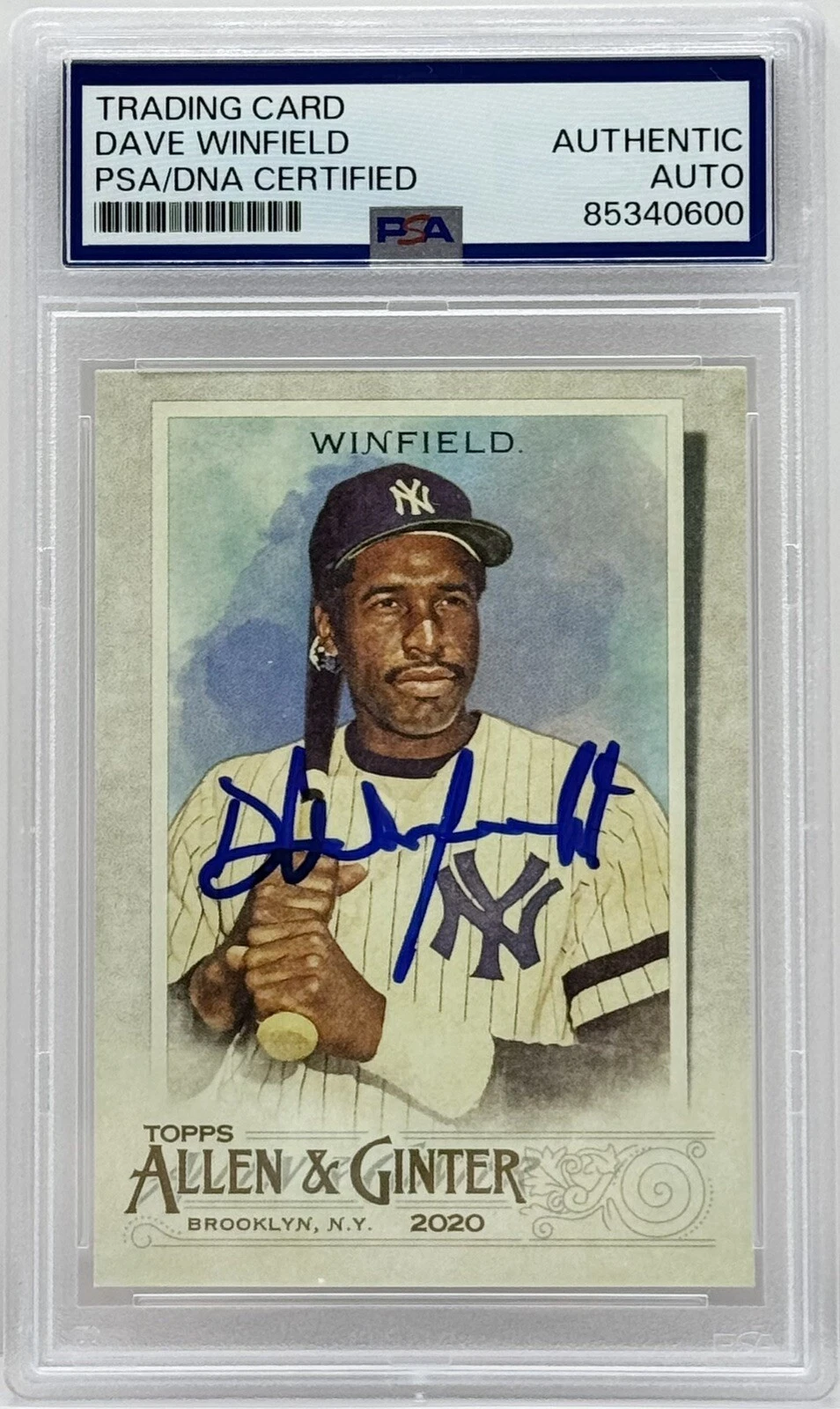 Dave Winfield Signed Auto 2020 Allen & Ginter Card PSA/DNA Slabbed Yankees