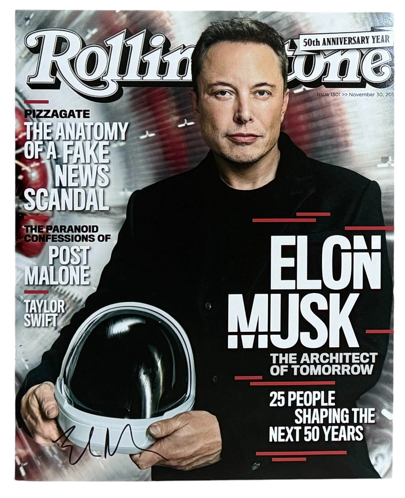 Elon Musk Signed Autograph 16x20 Photo TESLA Founder CEO SpaceX Paypal ACOA COA