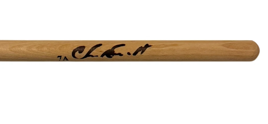 CHAD SMITH SIGNED AUTOGRAPH DRUMSTICK RED HOT CHILI PEPPERS RHCP BECKETT COA COLLECTIBLE MEMORABILIA