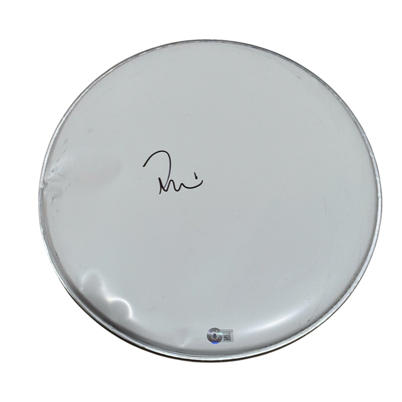 TAYLOR HAWKINS FOO FIGHTERS SIGNED AUTOGRAPH 14” DRUMHEAD BECKETT BAS COA COLLECTIBLE MEMORABILIA