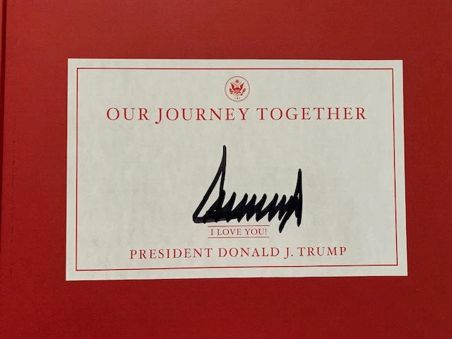 DONALD TRUMP HAND SIGNED OUR JOURNEY TOGETHER BOOK     RARE     FULL JSA LETTER