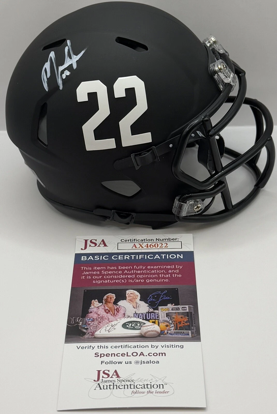 Mark Ingram Signed Autographed Custom Black Alabama Crimson Tide Mini Helmet JSA
