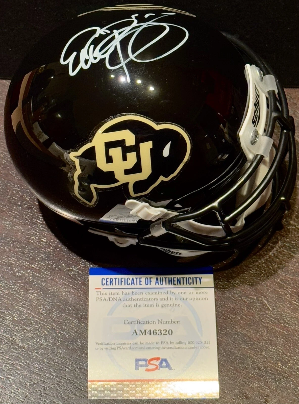 Eric Bieniemy Signed Autographed Colorado Buffaloes Mini Helmet PSA/DNA