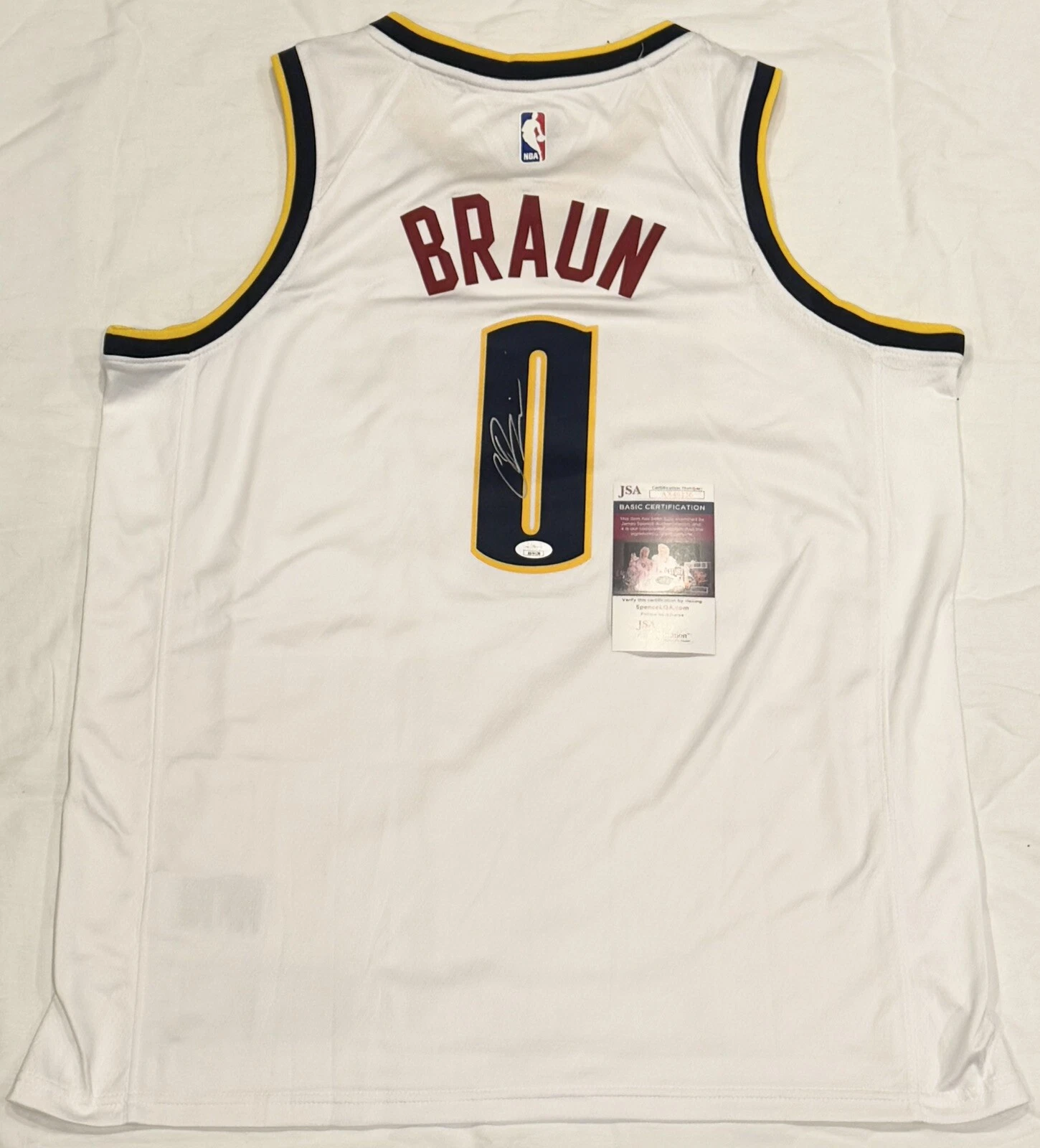Christian Braun Signed Autographed Denver Nuggets Jersey JSA COA