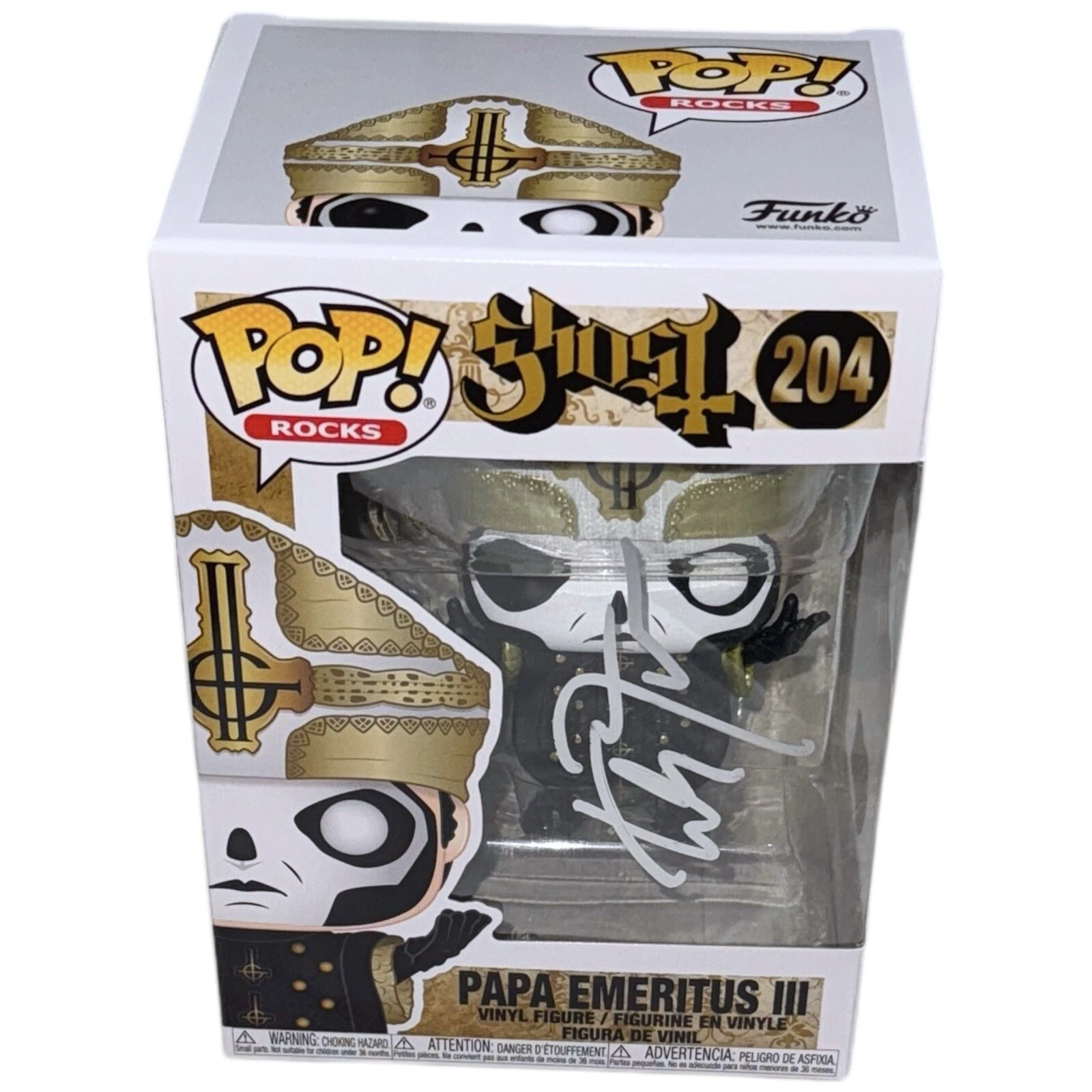 TOBIAS FORGE SIGNED GHOST PAPA EMERITUS III FUNKO POP ROCKS AUTOGRAPH BAS COA COLLECTIBLE MEMORABILIA