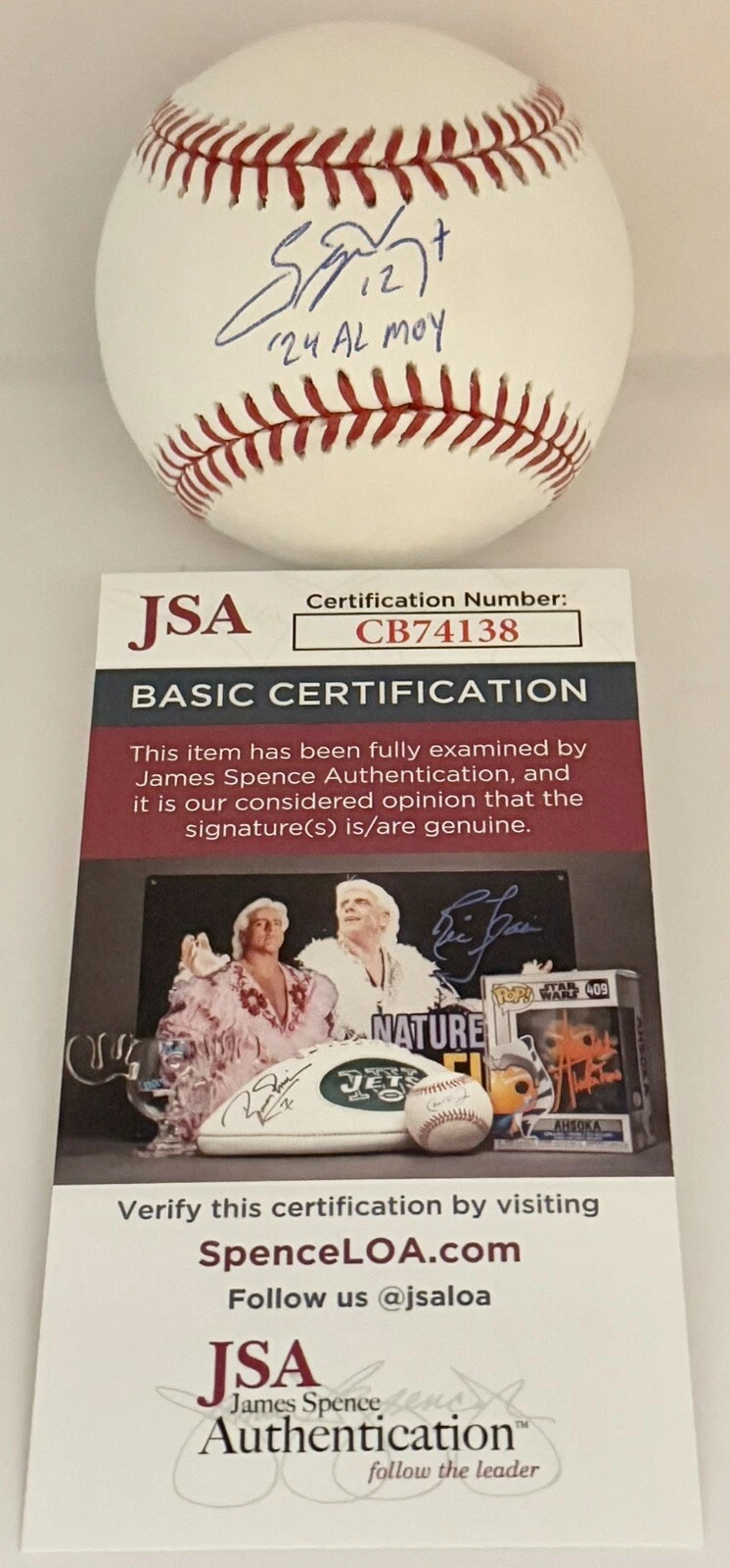 Stephen Vogt Signed Baseball ROMLB Autographed Auto “MOY 24” Guardians JSA COA