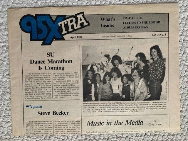 REO SPEEDWAGON SYRACUSE, NY CONCERT ORIGINAL VINTAGE 1981 NEWSPAPER     AWESOME