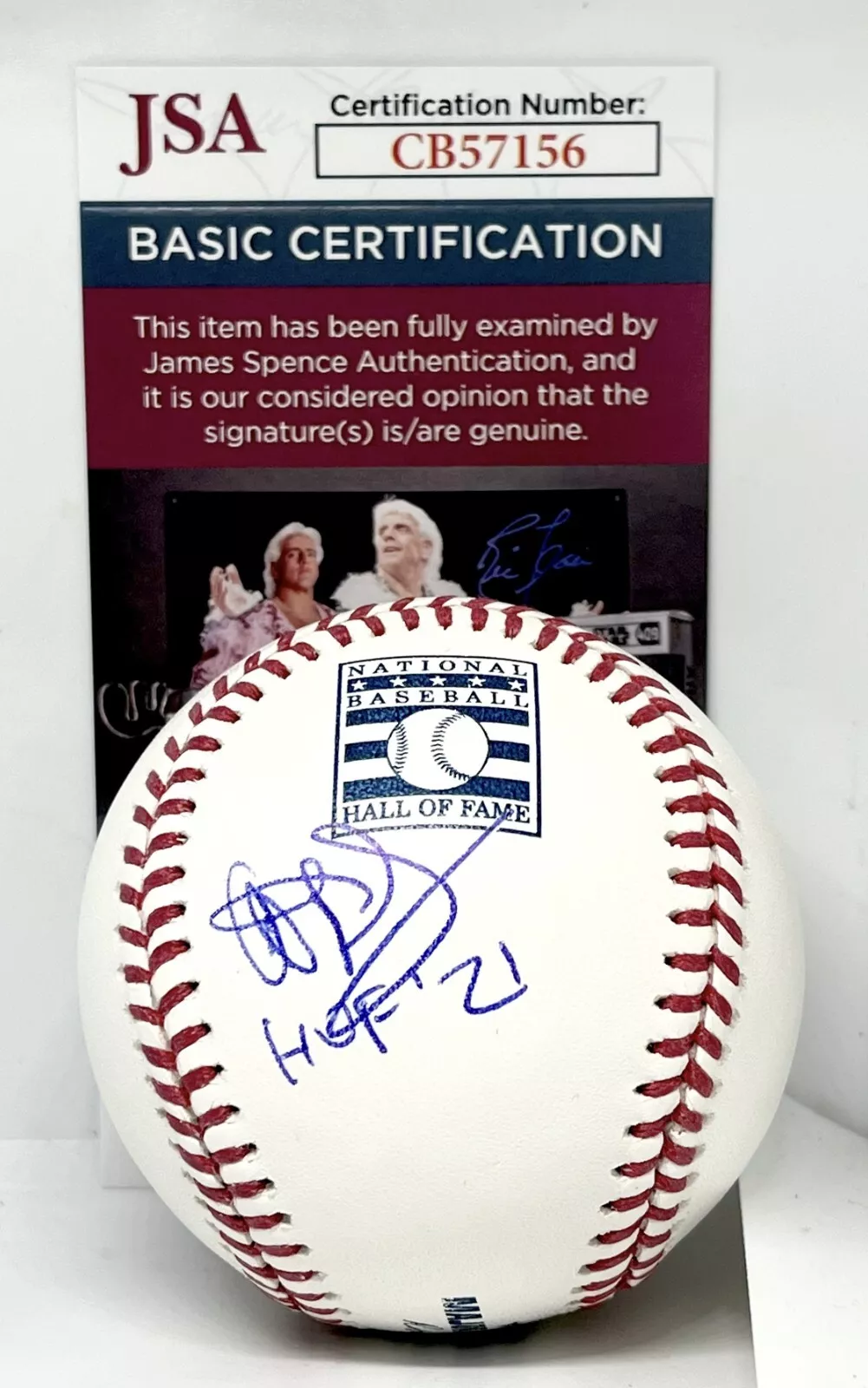 Al Michaels Ford Frick Winner signed HOF Logo Baseball W/ HOF Inscription JSA
