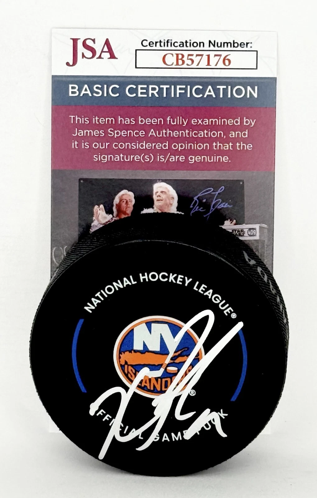 Kyle Palmieri signed New York Islanders Official Game Puck autographed JSA