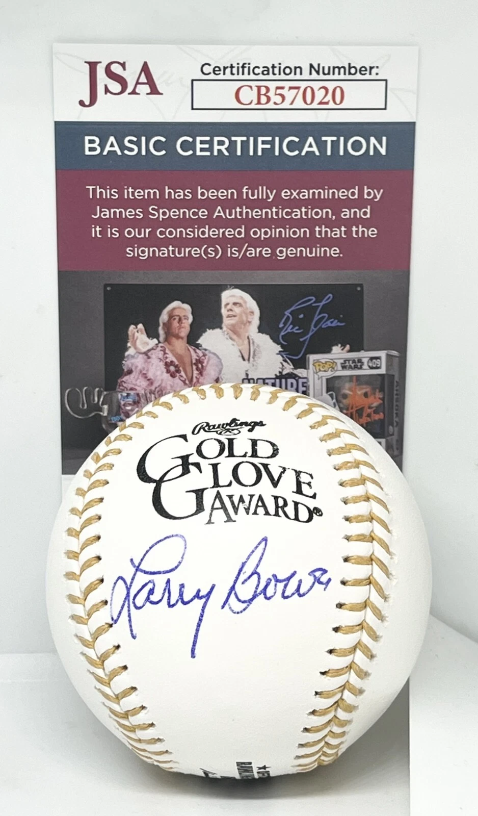 Larry Bowa Philadelphia Phillies signed Gold Glove Baseball Ball autographed JSA