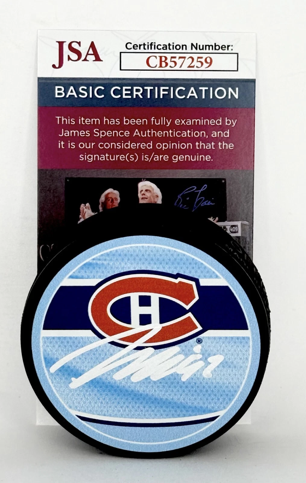 Patrik Laine signed Montreal Canadiens Reverse Retro Puck autographed #1 JSA