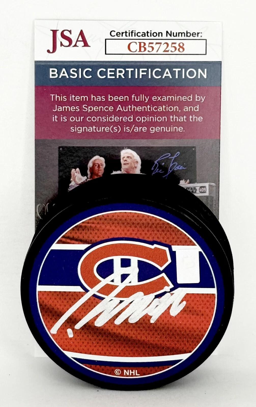 Patrik Laine signed Montreal Canadiens Reverse Retro Puck autographed #2 JSA
