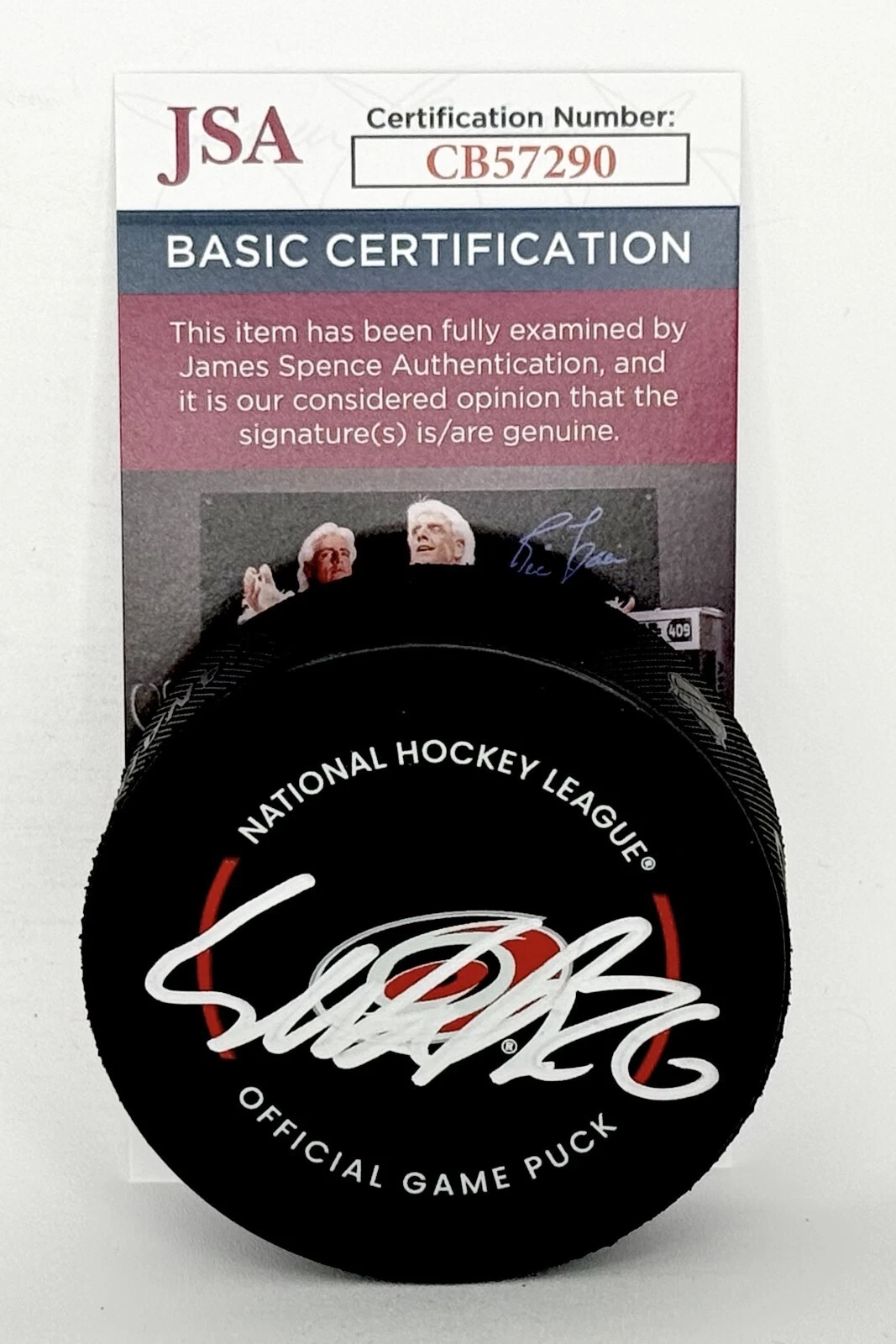 Sean Walker signed Carolina Hurricanes Official Game Puck autographed JSA