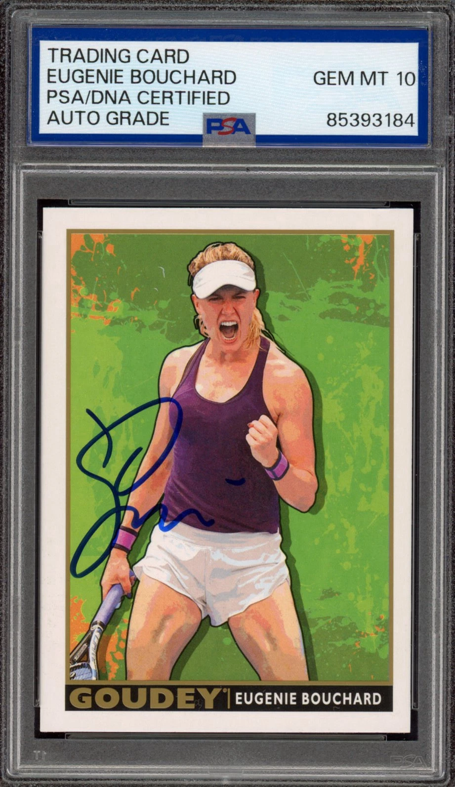 2017 UD Goodwin Champion #G7 Eugenie Bouchard Signed Rookie Card Psa GEM 10 AUTO