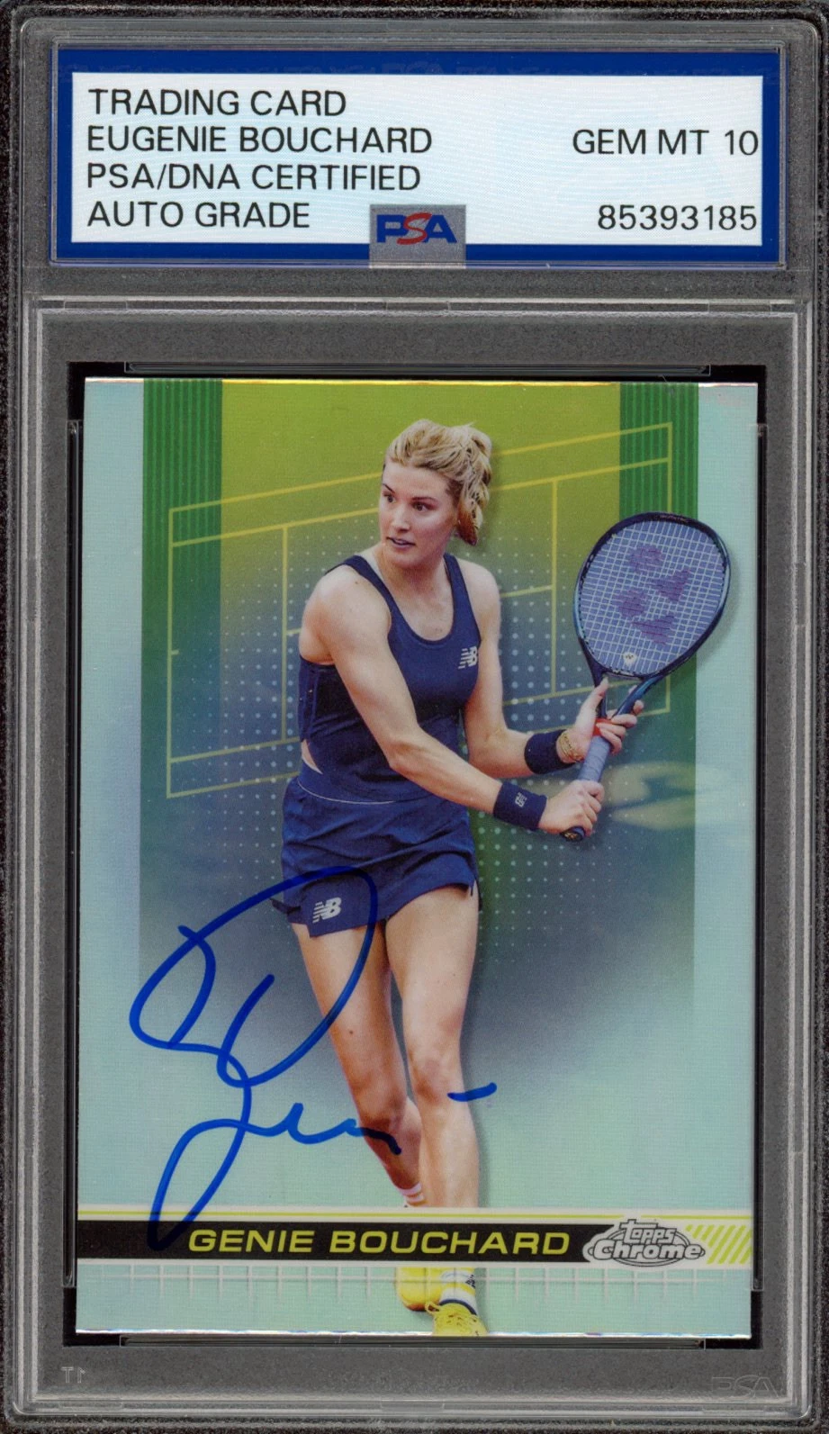 2024 Topps Chrome #79 Eugenie Bouchard Signed Ref Rookie Card Psa GEM 10 AUTO RC