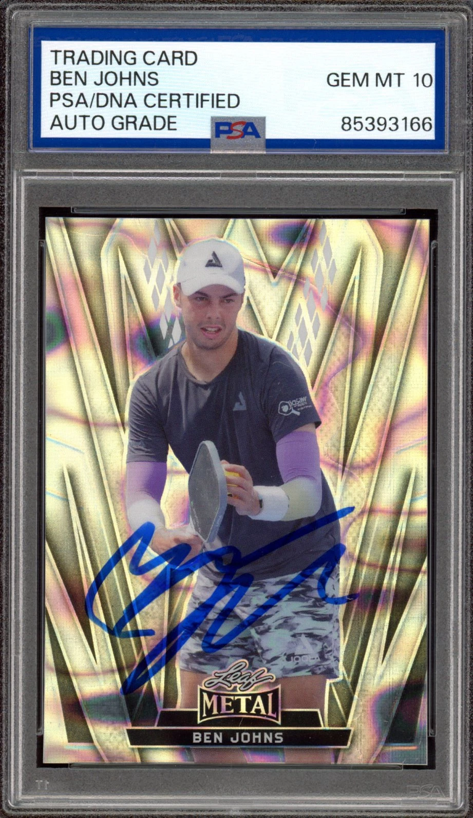 2024 Leaf Metal Pickleball #8 Ben Johns Silver Rookie /30 Psa GEM MT 10 AUTO RC