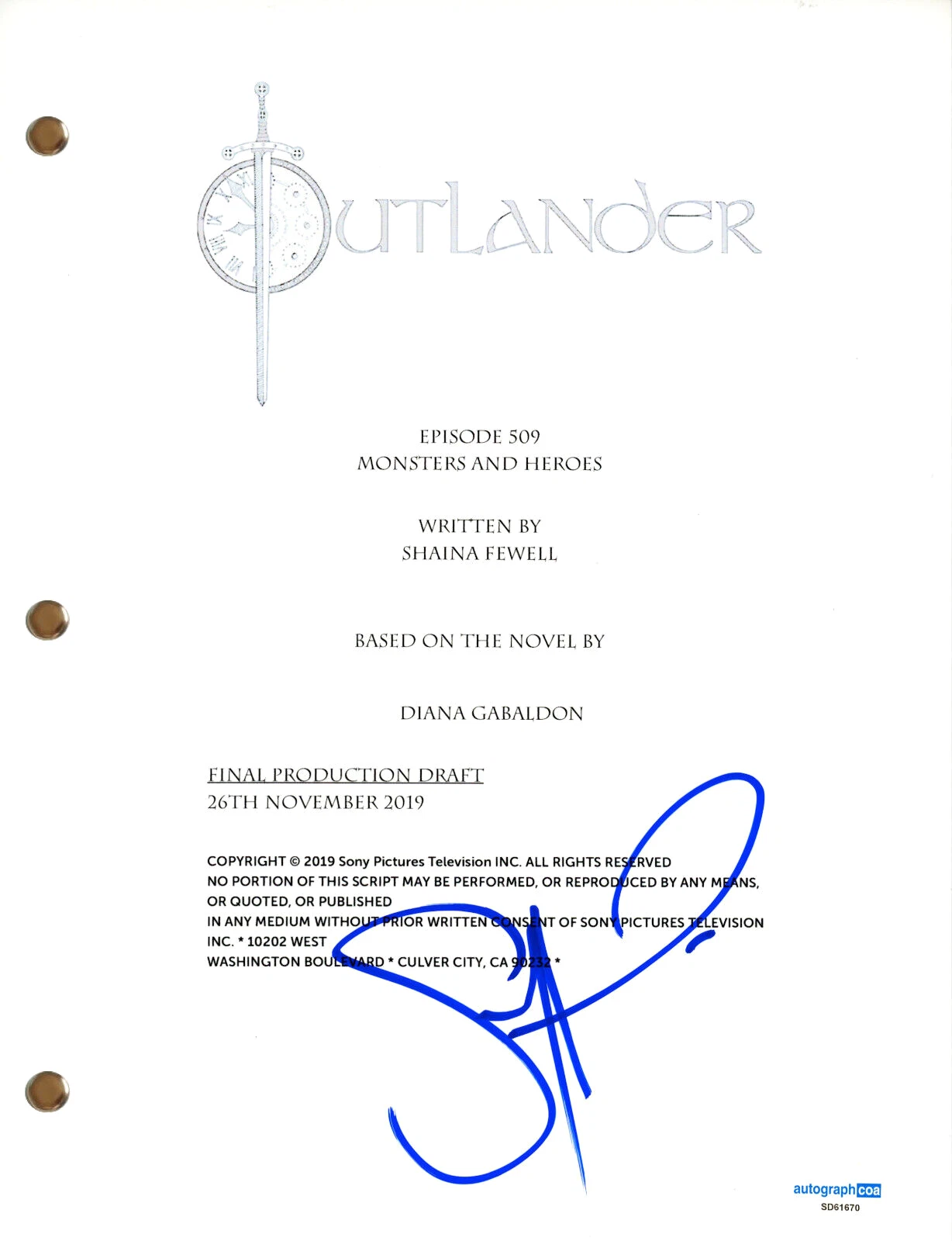 Sam Heughan “Outlander