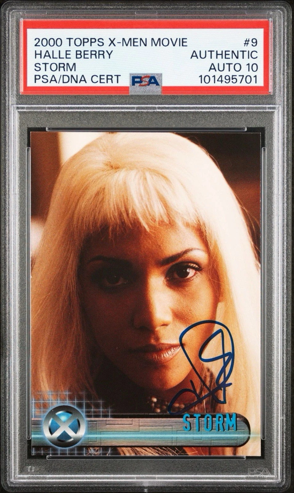 2000 Topps X-Men Movie #9 Halle Berry Signed Storm Rookie PSA GEM MT 10 AUTO RC